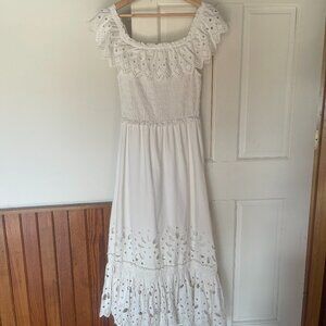 Sea New York Cotton Eyelet Midi Dress, XS